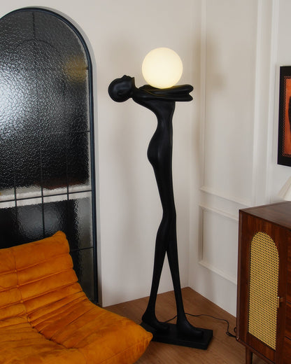 Embrace Ball Sculpture Floor Lamp - Modern LED Design