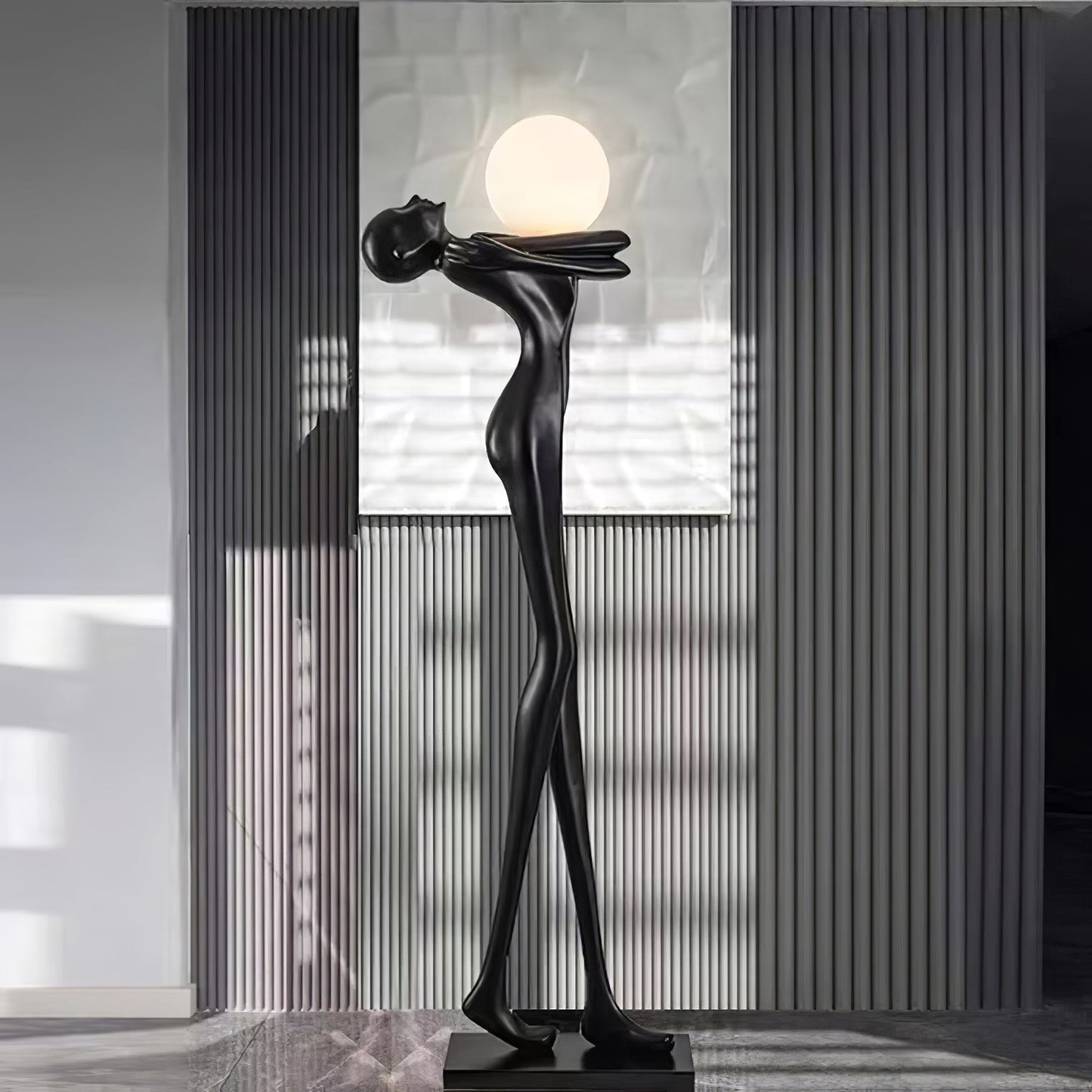 Embrace Ball Sculpture Floor Lamp - Modern LED Design