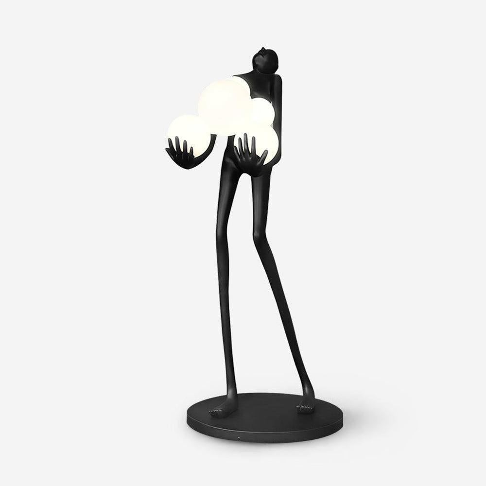 Embrace Sculpture Floor Lamp with Integrated LED Light