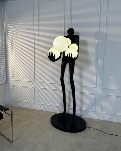 Embrace Sculpture Floor Lamp with Integrated LED Light