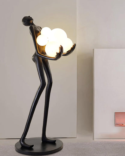 Embrace Sculpture Floor Lamp with Integrated LED Light