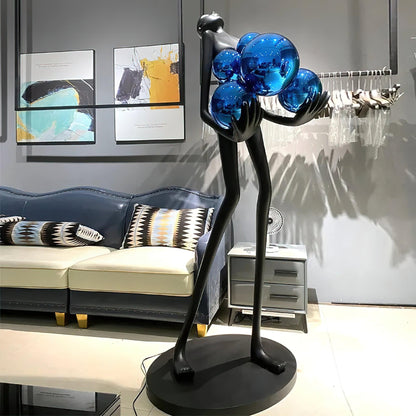 Embrace Sculpture Floor Lamp with Integrated LED Light