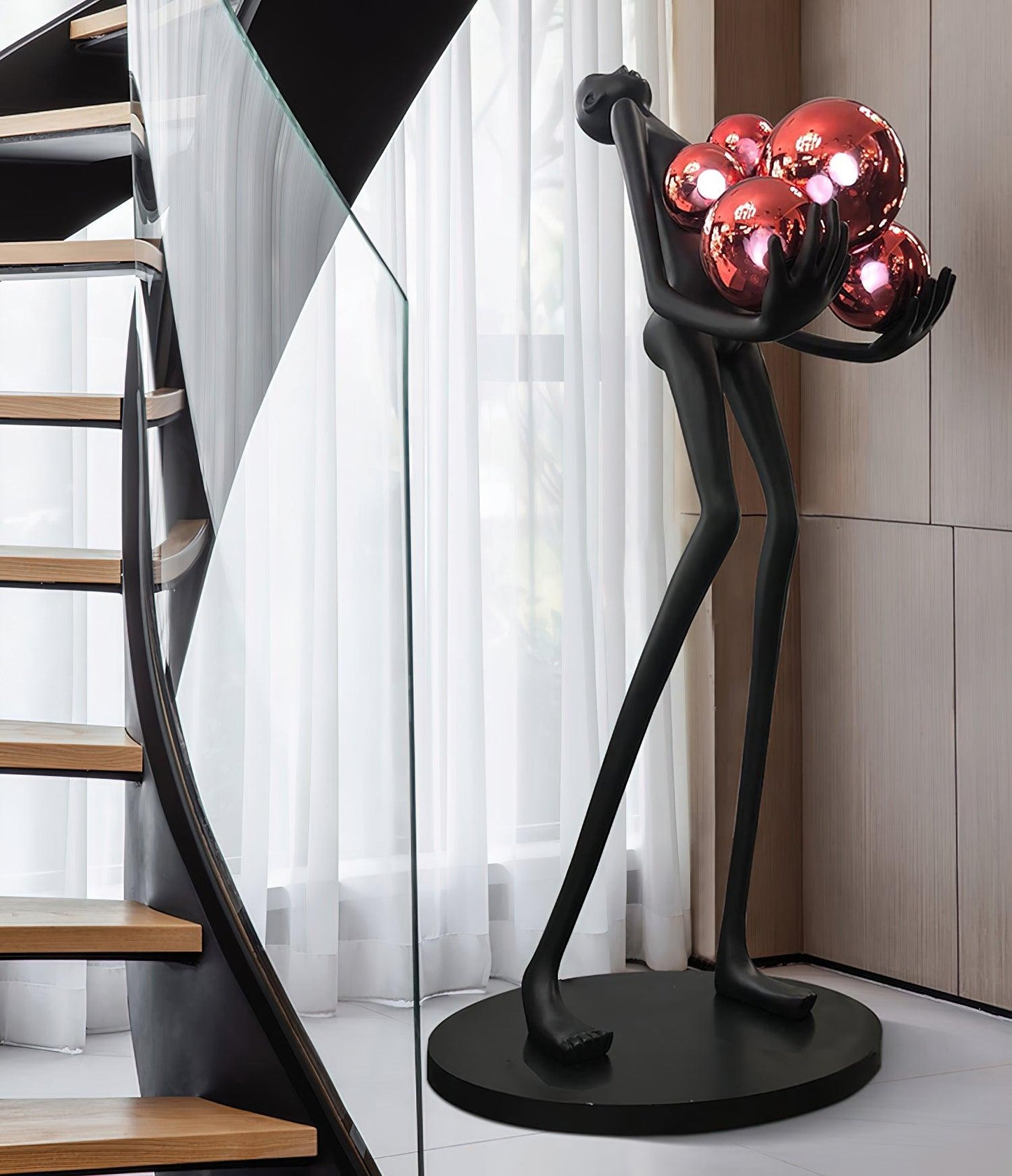 Embrace Sculpture Floor Lamp with Integrated LED Light