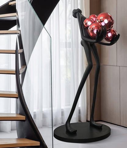 Embrace Sculpture Floor Lamp with Integrated LED Light