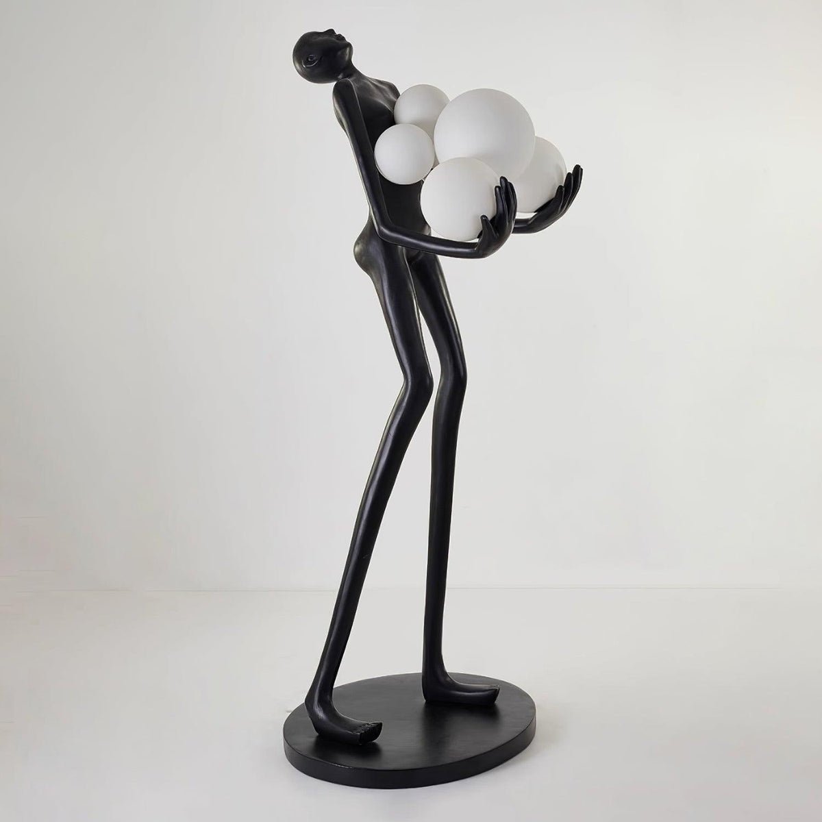 Embrace Sculpture Floor Lamp with Integrated LED Light