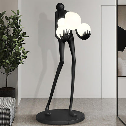 Embrace Sculpture Floor Lamp with Integrated LED Light