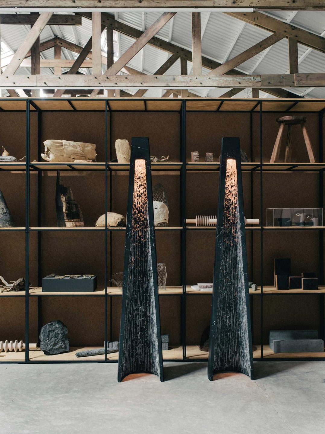 Estela Floor Lamp LED Marble Black Indoor Lighting 101cm