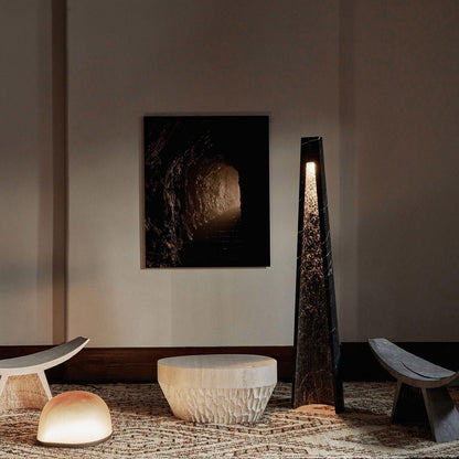Estela Floor Lamp LED Marble Black Indoor Lighting 101cm