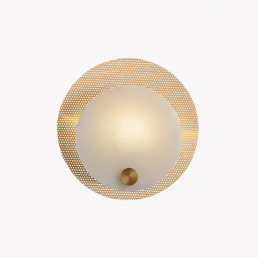 Evelyn Alabaster Wall Sconce with Integrated LED, Brass Finish