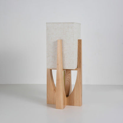 Fairbanks Floor Lamp - LED Ash Wood Design for Indoor Use