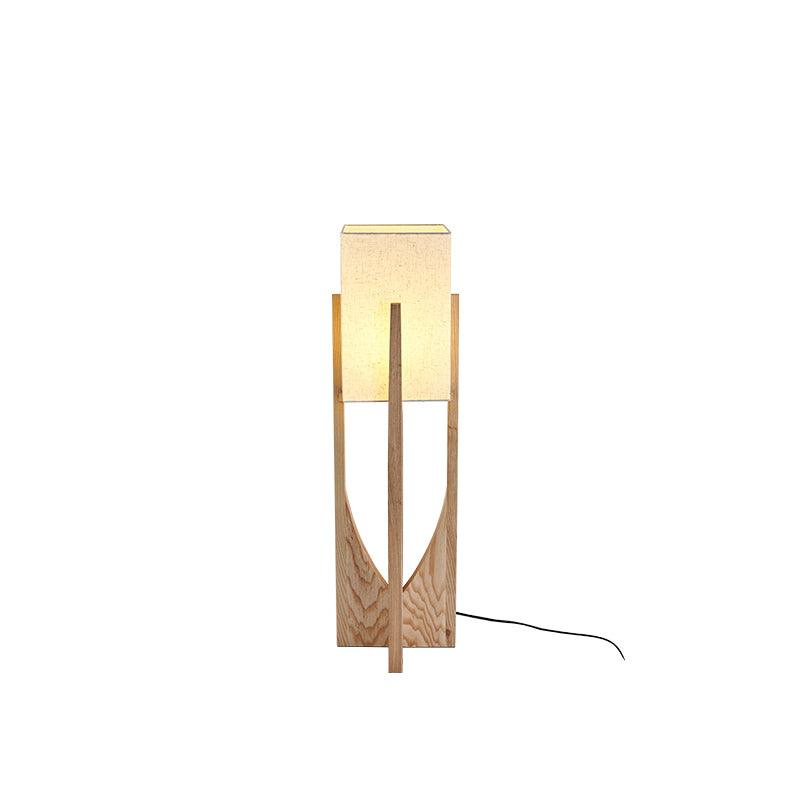 Fairbanks Floor Lamp - LED Ash Wood Design for Indoor Use