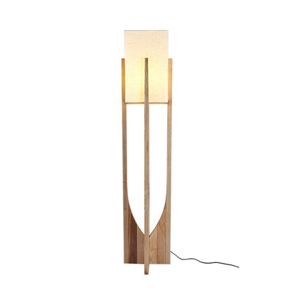Fairbanks Floor Lamp - LED Ash Wood Design for Indoor Use