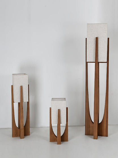 Fairbanks Floor Lamp - LED Ash Wood Design for Indoor Use