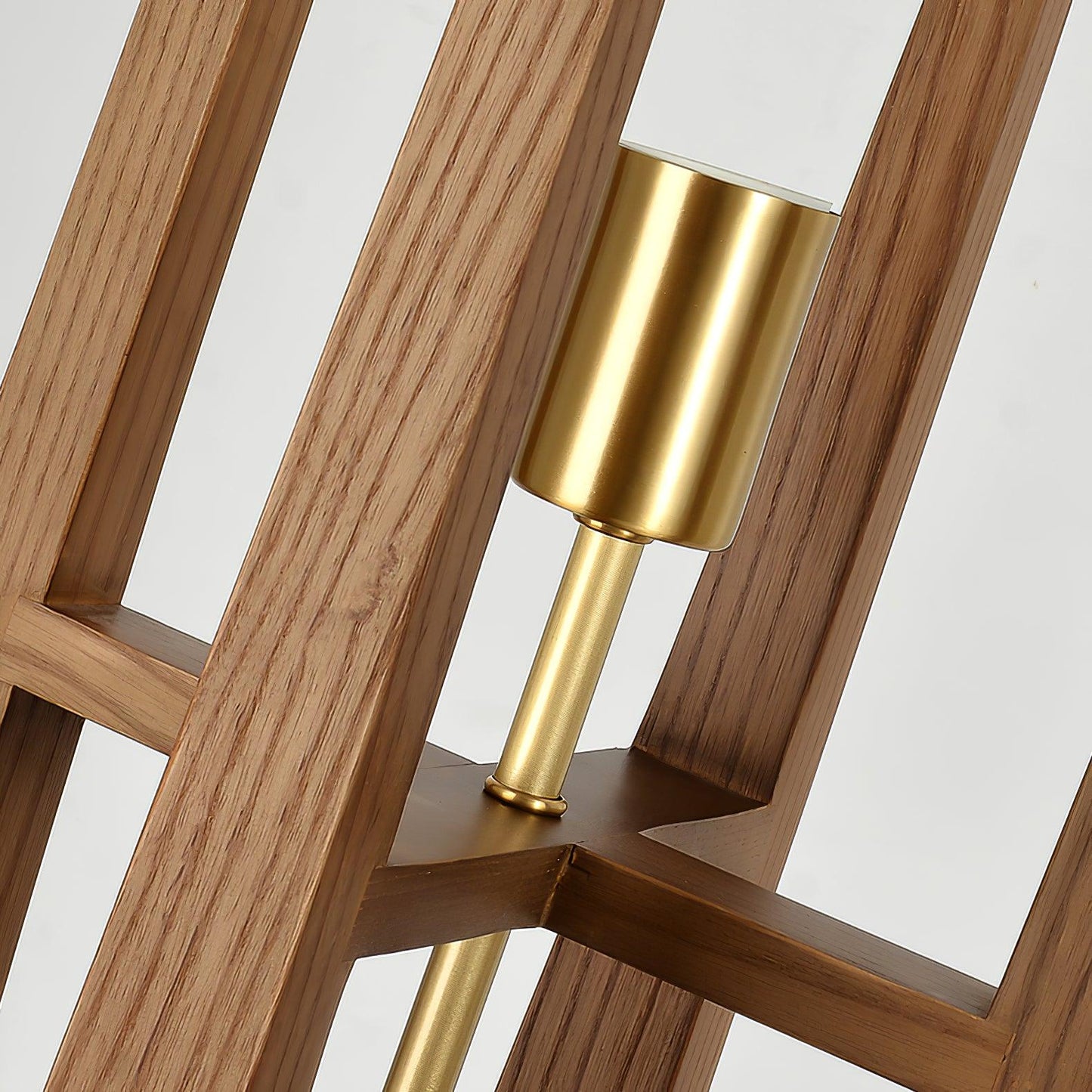 Fairbanks Floor Lamp - LED Ash Wood Design for Indoor Use