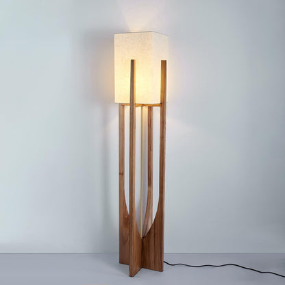 Fairbanks Floor Lamp - LED Ash Wood Design for Indoor Use