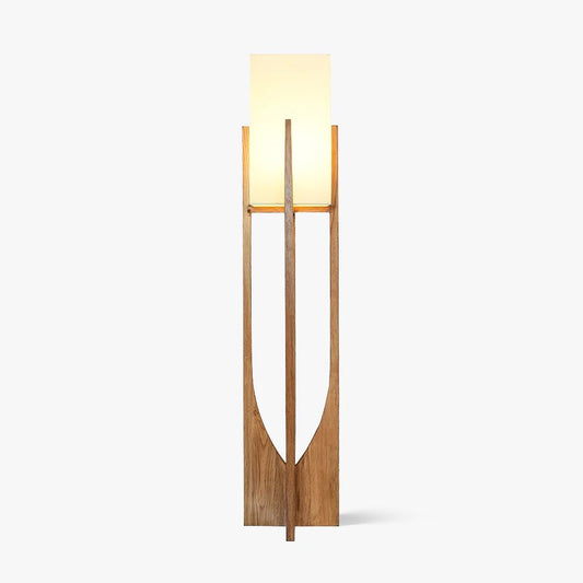 Fairbanks Floor Lamp - LED Ash Wood Design for Indoor Use