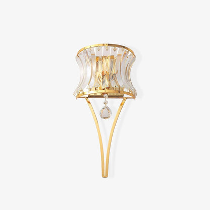 Fantania Wall Lamp Set of 2 LED Gold Crystal Sconce