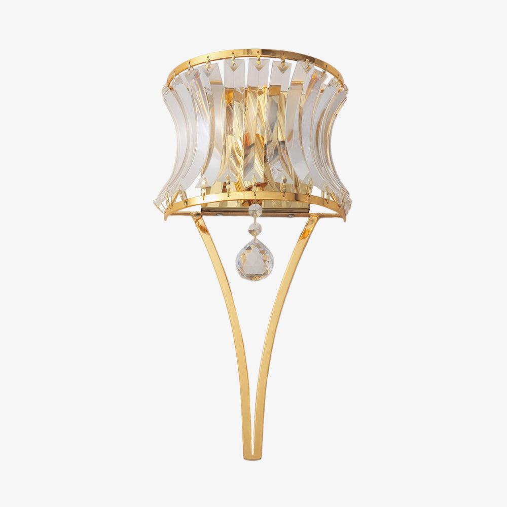Fantania Wall Lamp Set of 2 LED Gold Crystal Sconce