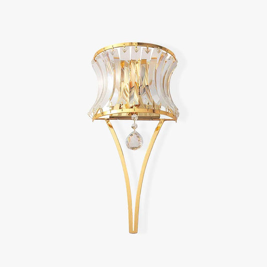 Fantania Wall Lamp Set of 2 LED Gold Crystal Sconce