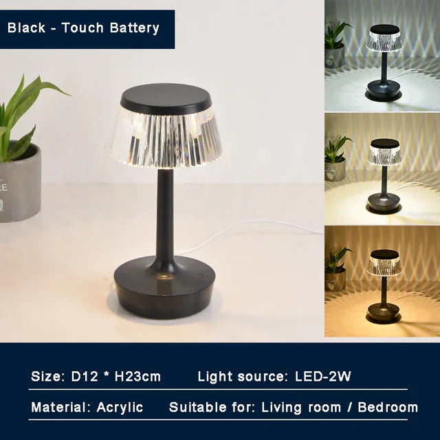 Rechargeable Wireless Table Lamp LED Waterproof Touch Control