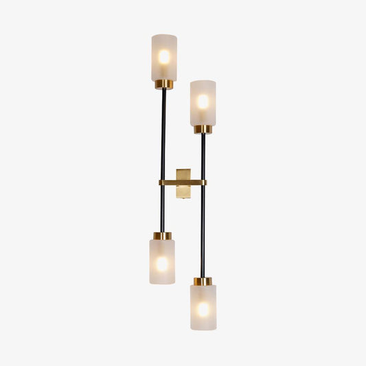Farol Wall Light Brass Finish LED Indoor Lighting Set of 2