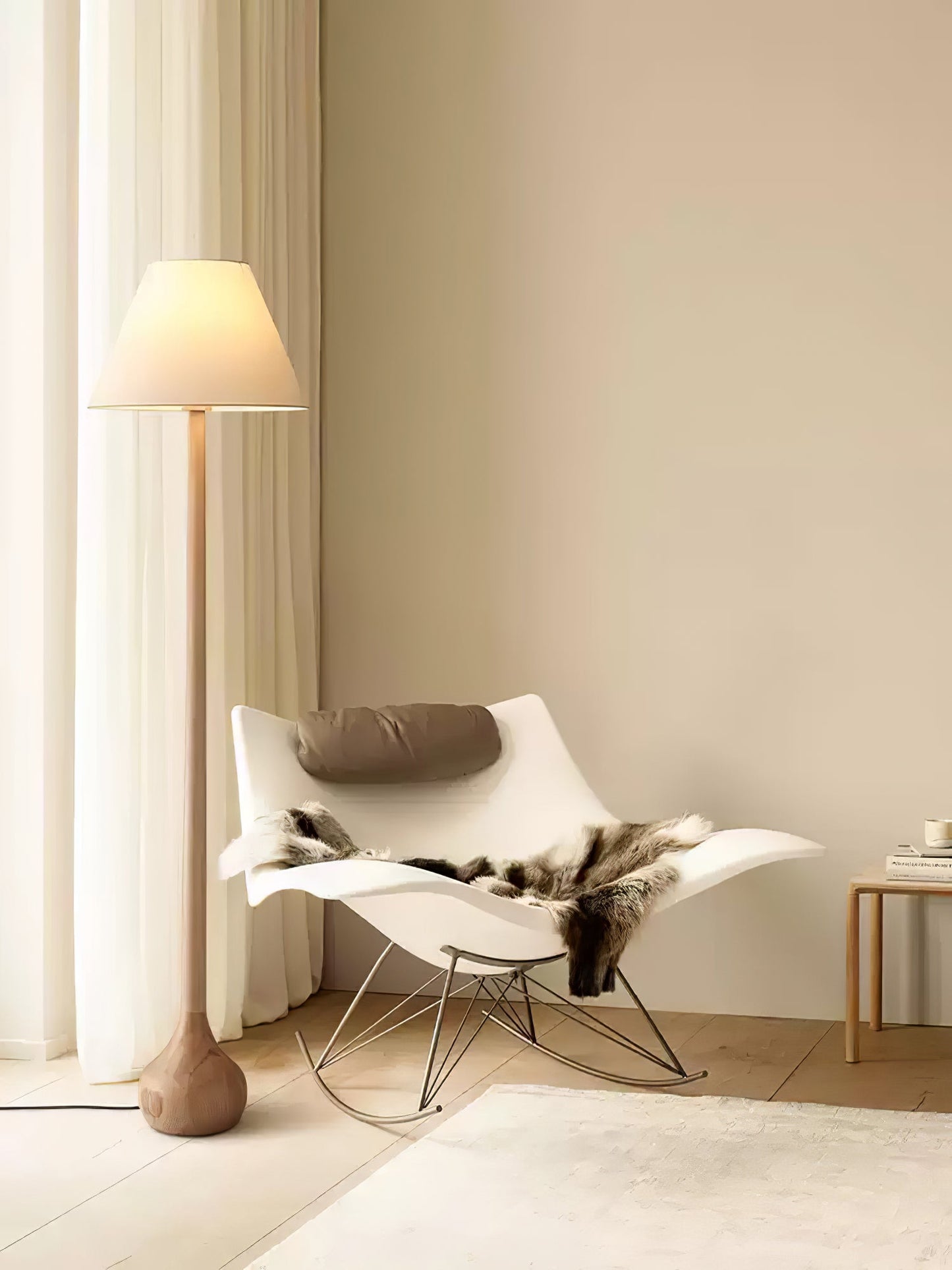 Final Strike Floor Lamp - LED Indoor Lighting - Wooden Base