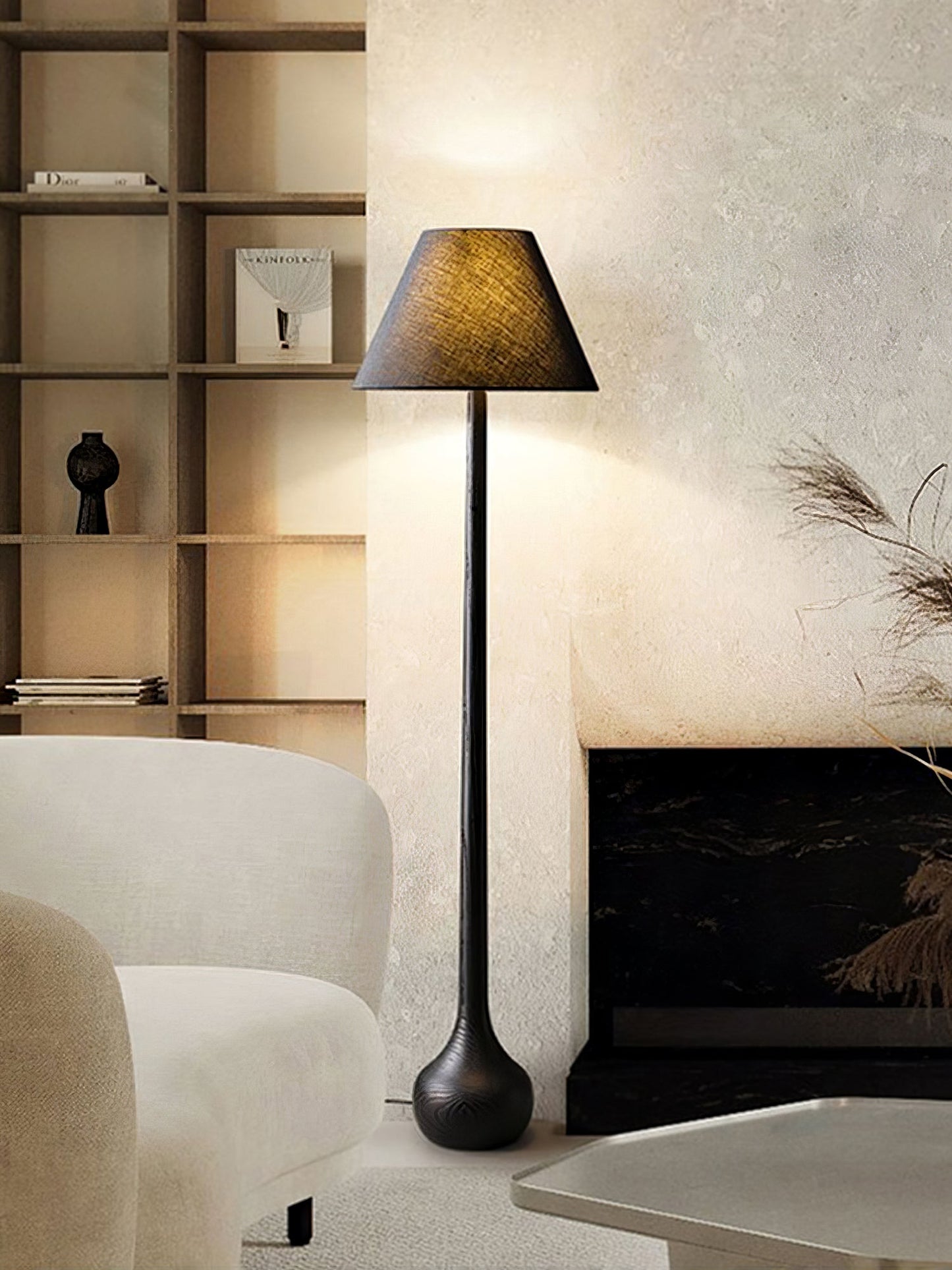 Final Strike Floor Lamp - LED Indoor Lighting - Wooden Base