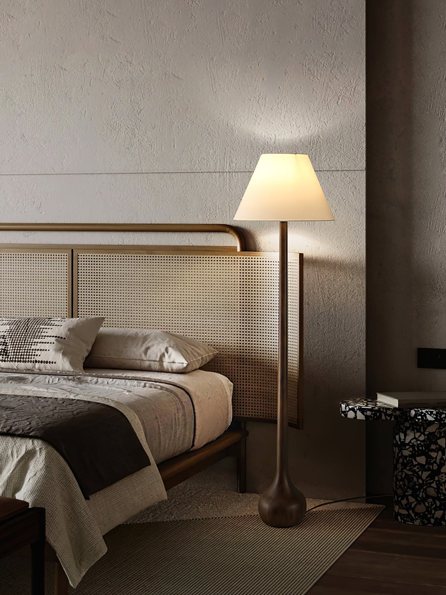 Final Strike Floor Lamp - LED Indoor Lighting - Wooden Base