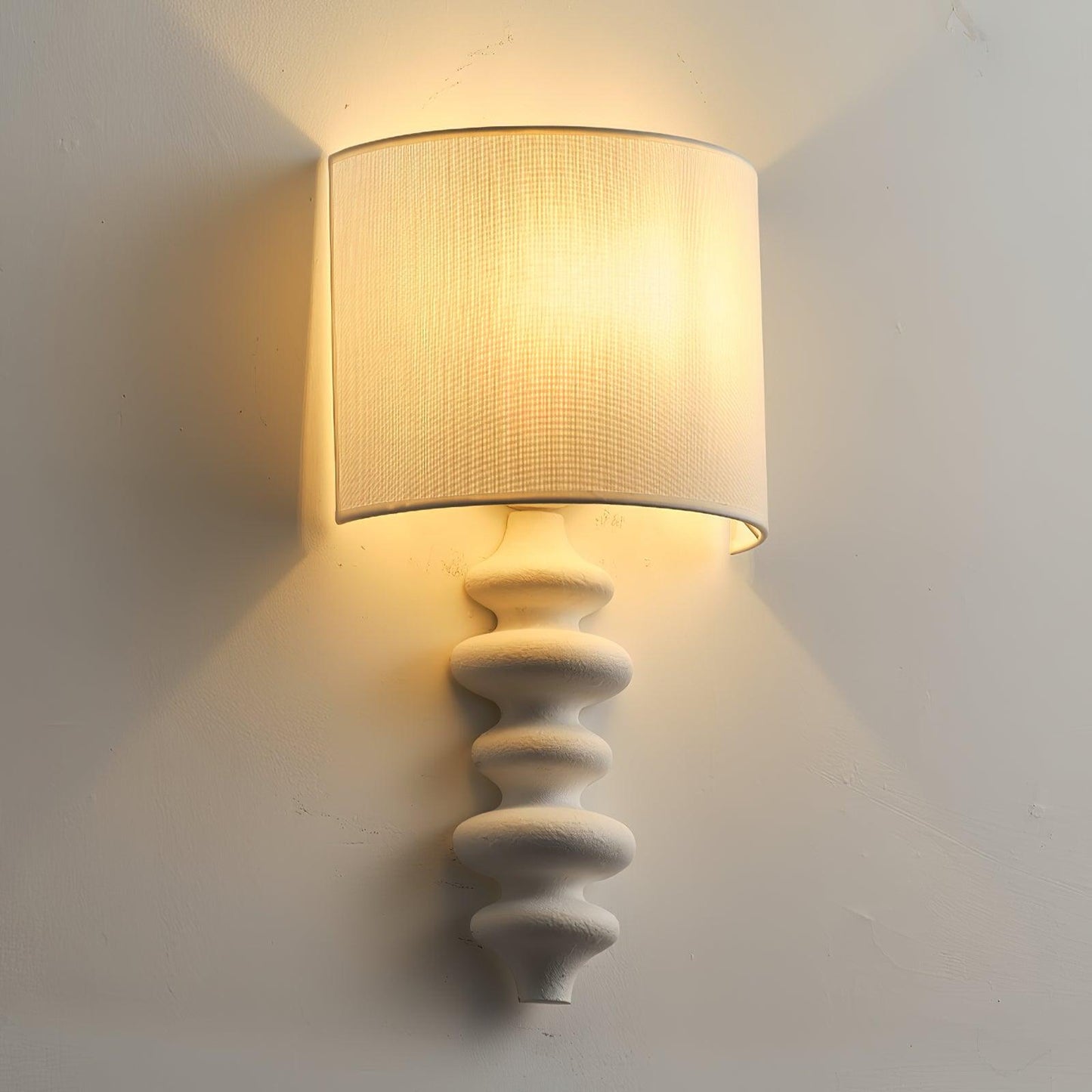 Fishbone Sconce Wall Light - Textured Solid Wood, LED