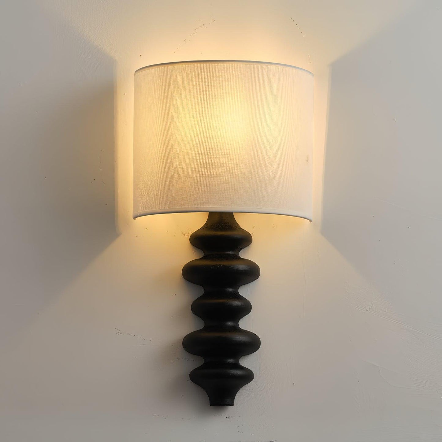 Fishbone Sconce Wall Light - Textured Solid Wood, LED