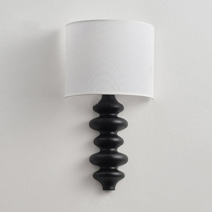 Fishbone Sconce Wall Light - Textured Solid Wood, LED