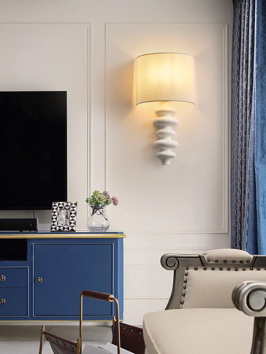 Fishbone Sconce Wall Light - Textured Solid Wood, LED