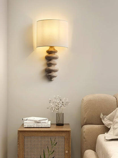 Fishbone Sconce Wall Light - Textured Solid Wood, LED