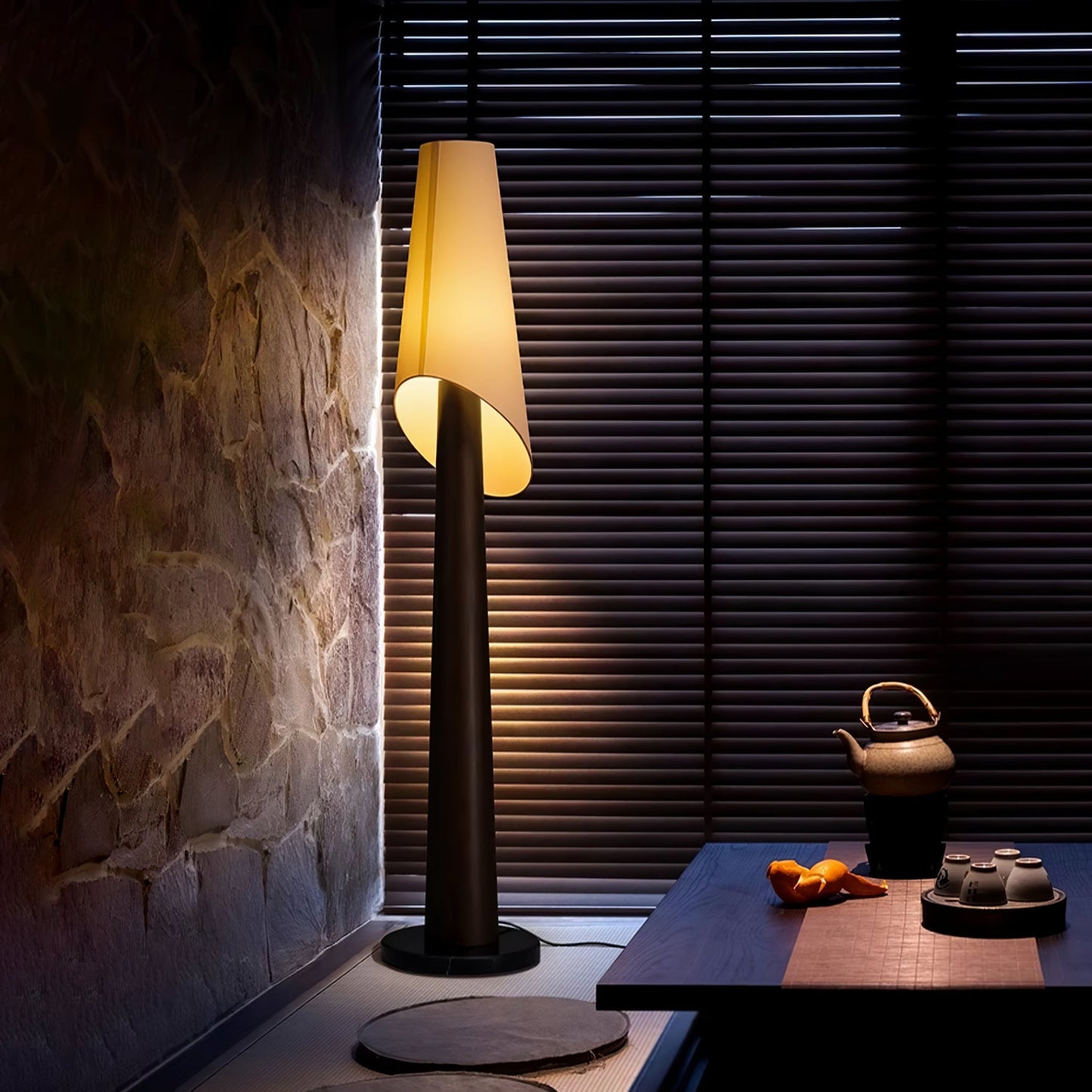 Flag Floor Lamp with LED, Elegant Design for Indoor Use