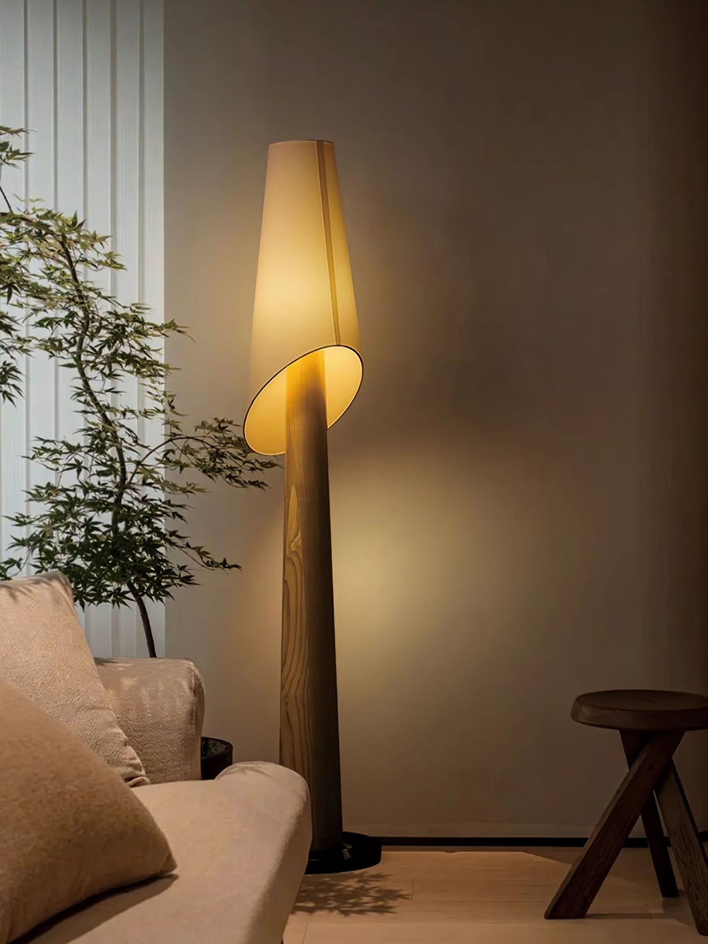 Flag Floor Lamp with LED, Elegant Design for Indoor Use
