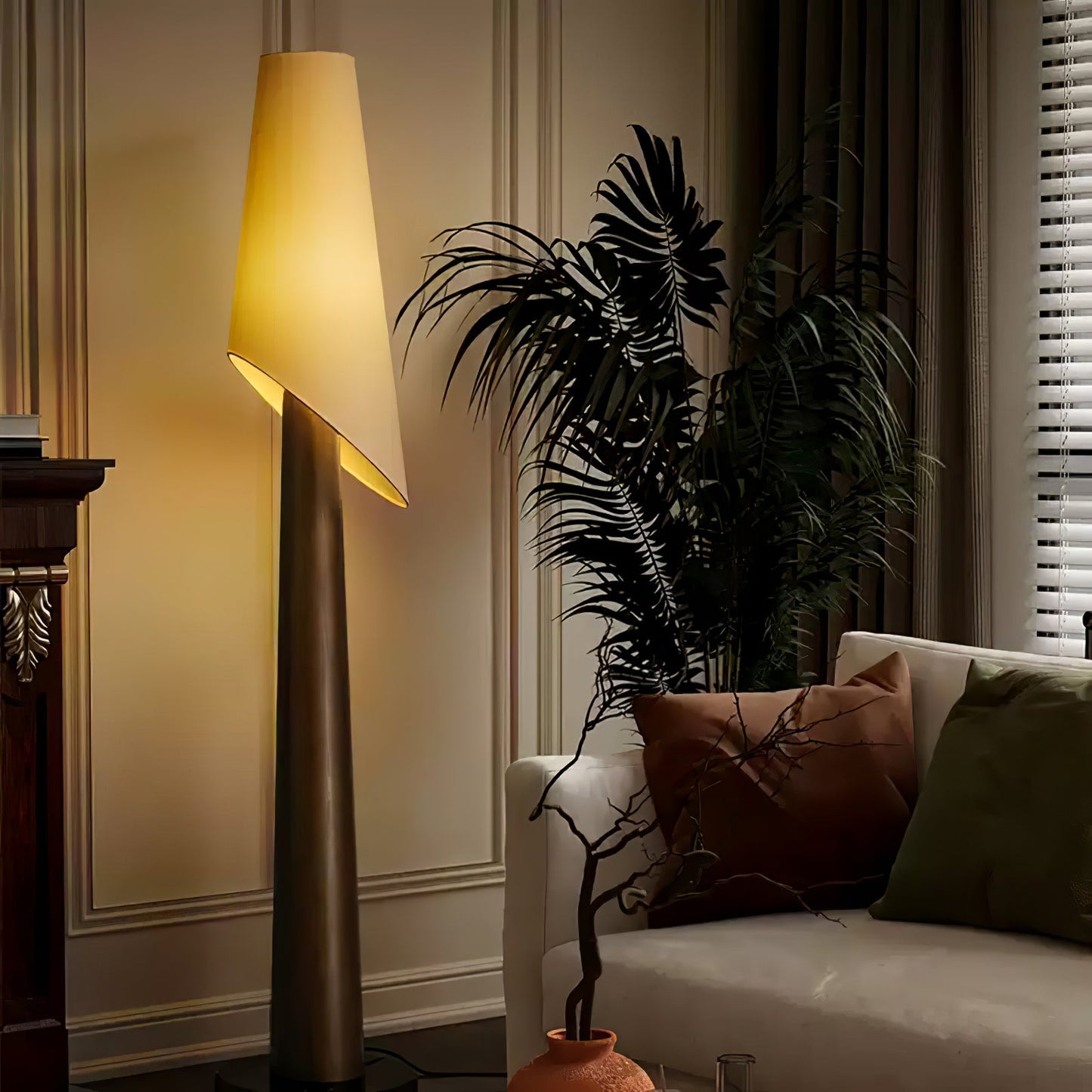 Flag Floor Lamp with LED, Elegant Design for Indoor Use