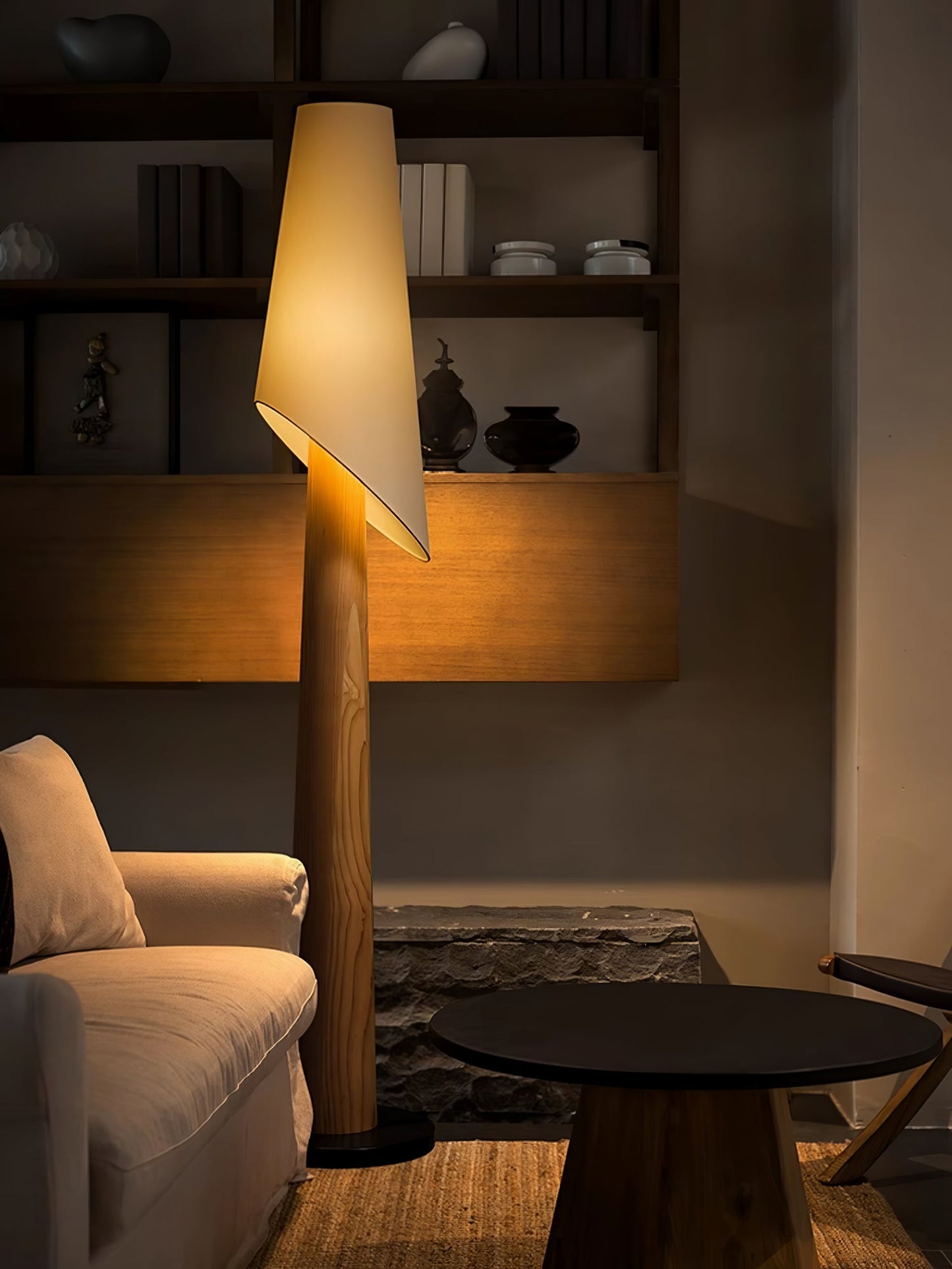 Flag Floor Lamp with LED, Elegant Design for Indoor Use