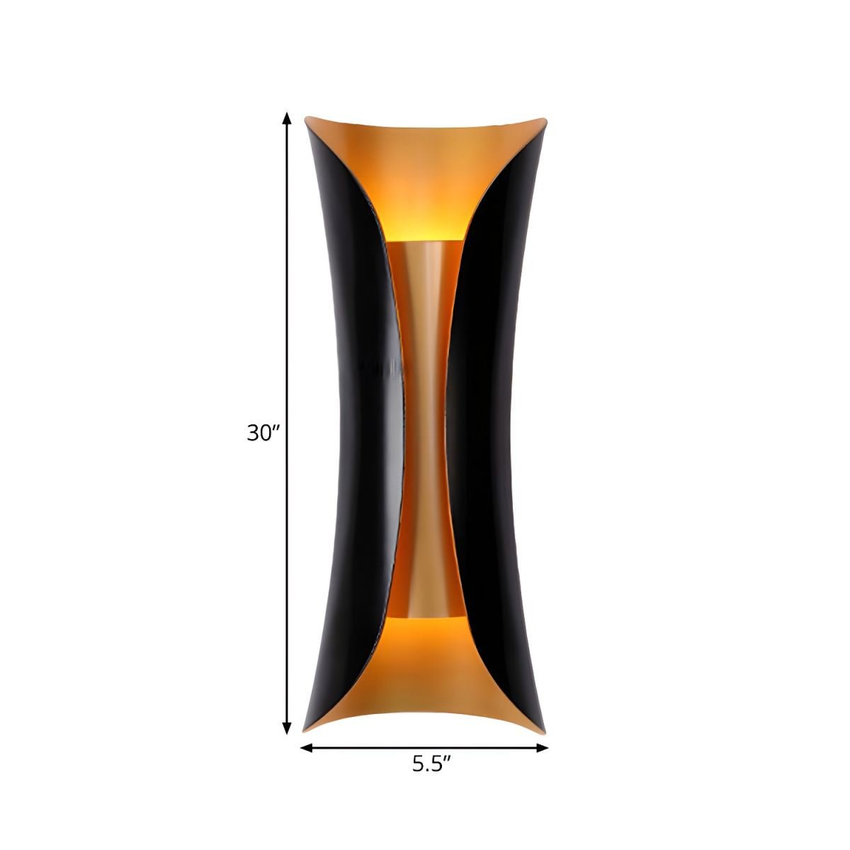 Flame Art Wall Sconce LED Black Gold Indoor Lighting Decor