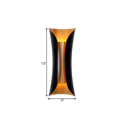 Flame Art Wall Sconce LED Black Gold Indoor Lighting Decor