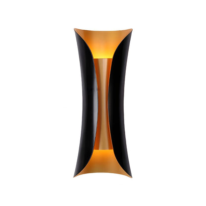 Flame Art Wall Sconce LED Black Gold Indoor Lighting Decor