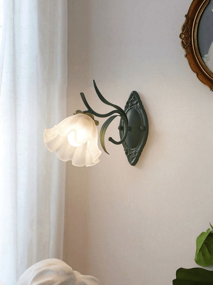 Flared Wall Light Sconce - Elegant Floral LED Design
