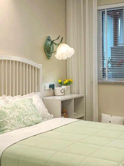 Flared Wall Light Sconce - Elegant Floral LED Design