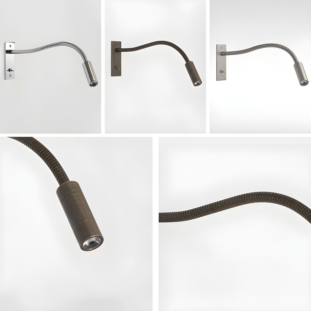 Flexible Gooseneck Wall Lamp with Adjustable LED Light