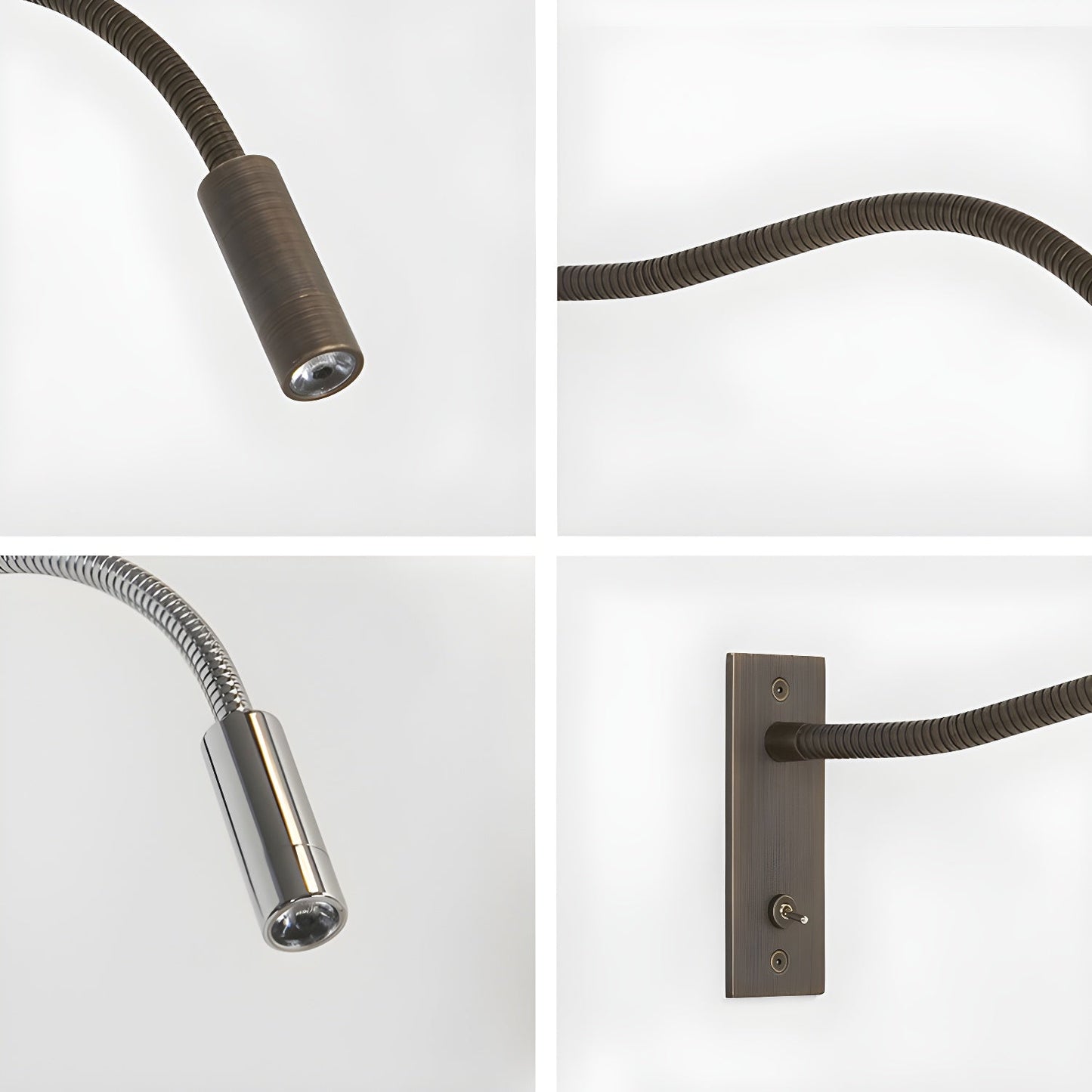 Flexible Gooseneck Wall Lamp with Adjustable LED Light