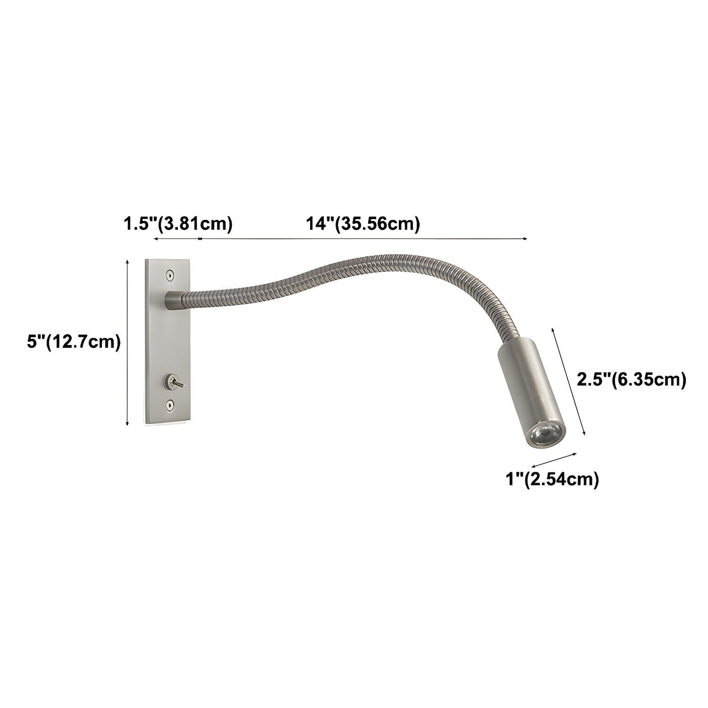 Flexible Gooseneck Wall Lamp with Adjustable LED Light