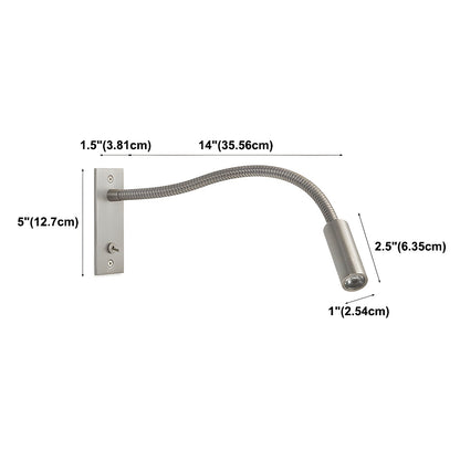 Flexible Gooseneck Wall Lamp with Adjustable LED Light