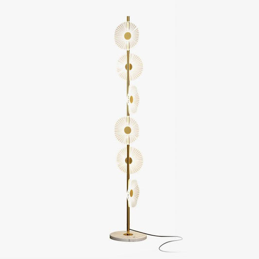 Floating Raindrop Floor Lamp with LED and Marble Base