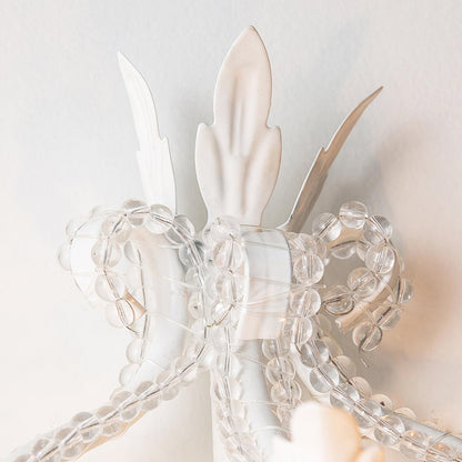 Candle Holder Wall Lamp Set of 2 with Crystal Accents