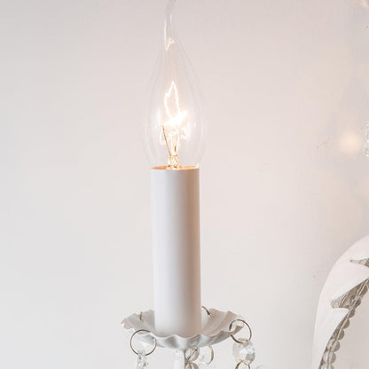 Candle Holder Wall Lamp Set of 2 with Crystal Accents