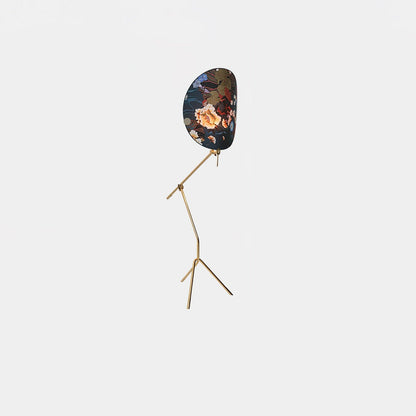 Floral Nocturne Floor Lamp – LED Brass Indoor Light